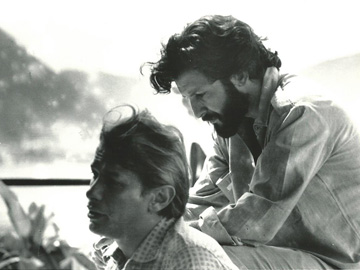 Ruy e Paulo Cesar Saraceni em reunião do Cinema Novo para a TV francesa (RJ - 1966)